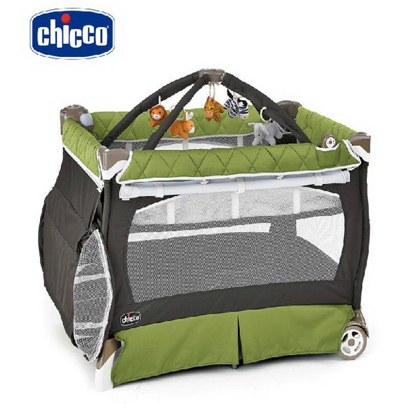 chicco智高豪华儿童旅行床新花色婴儿童多功能床游戏床遥控带床垫 智