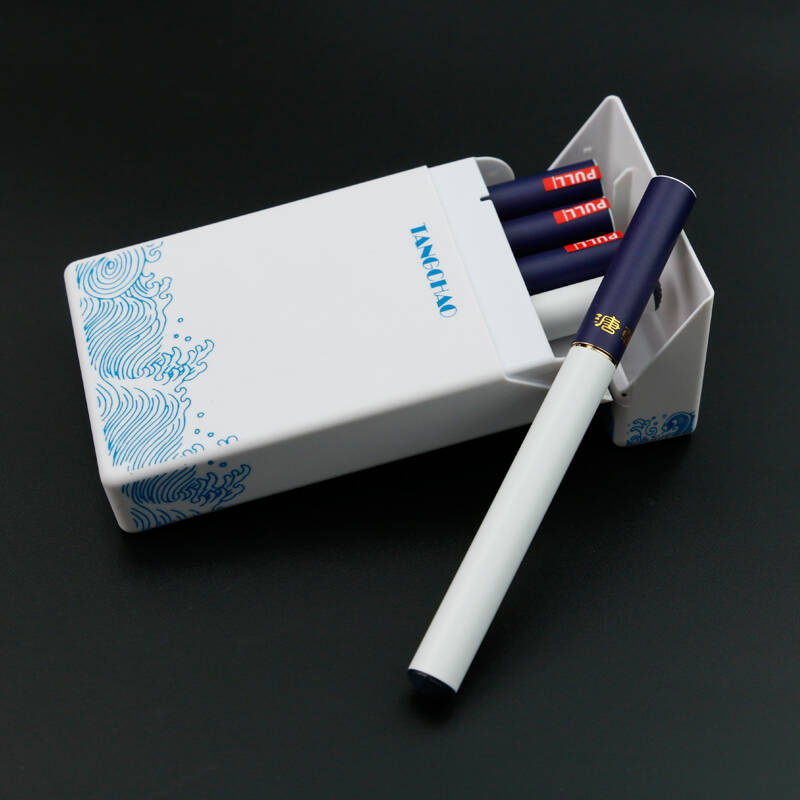 溏朝电子烟套装蒸汽烟移动充电仿真烟盒双杆装 白色