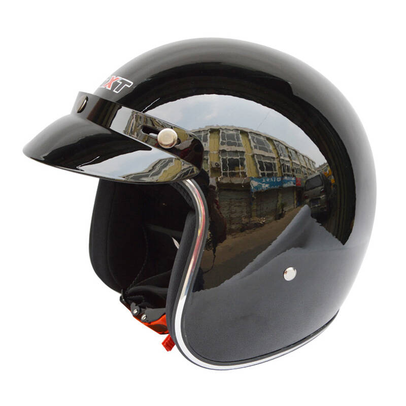 gxt摩托车安全玻璃钢头盔 男女士跑车赛车半盔 时尚电动车复古哈雷