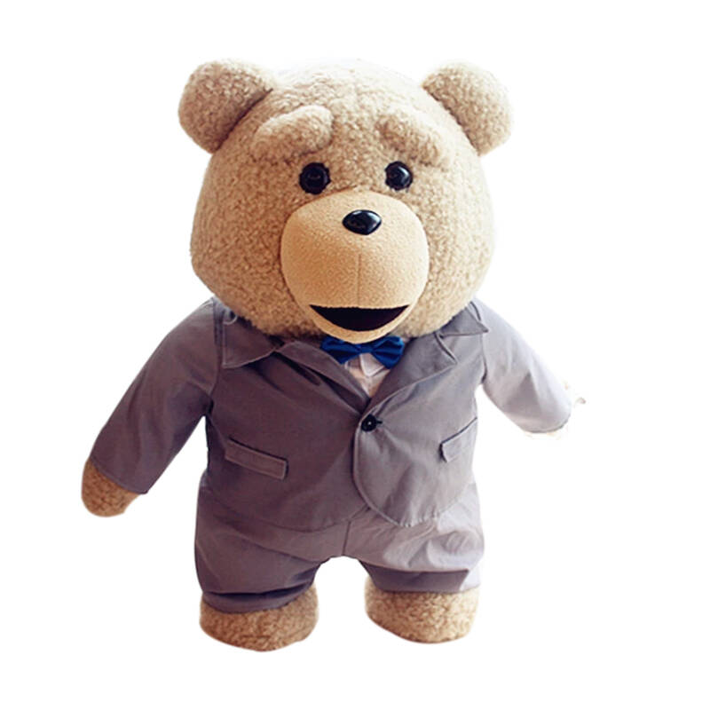 礼物送女生男生正版ted贱熊美国电影泰迪熊毛绒玩具娃娃公仔 黑色西装