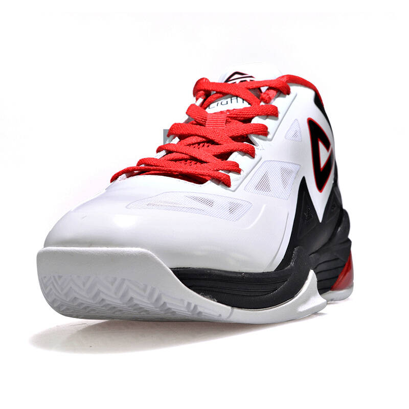 匹克篮球鞋男 2015新款闪电二代耐磨减震运动鞋男鞋e41053a 大白/黑色