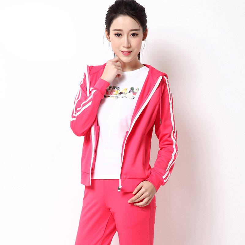 服外套2015春新款连帽修身运动开衫96517716 -3红 m/165 - 京东触屏版