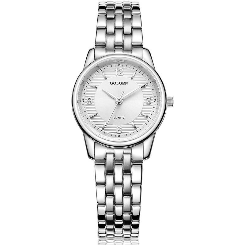 自营 古尊(golgen)手表 商务系列石英女表白色gn.9090l.ps