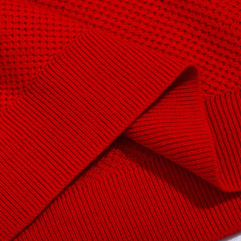 闪购自营 秸熙(qs)简约纯色百搭春秋短款毛衣针织衫 jxs929朱红色36s