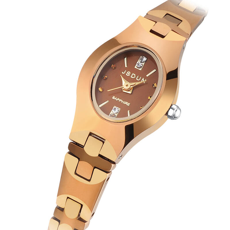 金仕盾(jsdun)正品名表 钨钢石英表 时装表 女士水钻表 韩版防水女式