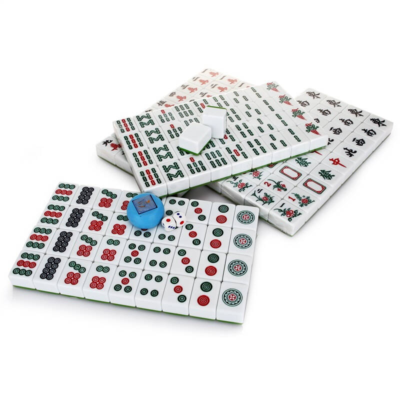 丰乐家用麻将台湾竹丝加厚麻将 一等品38mm墨绿色