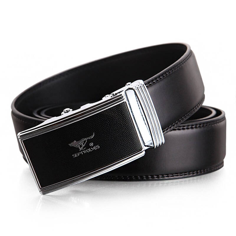 七匹狼(septwolves)男士皮带 简约系列自动扣腰带 7a413164100 黑色