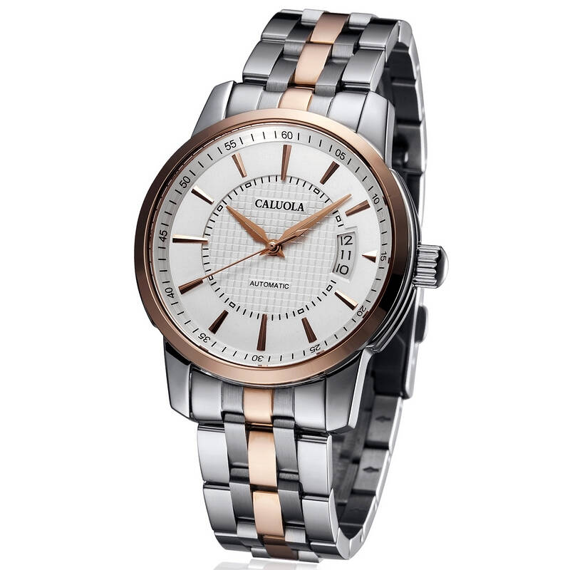卡罗莱(caluola)男表 陀飞轮全自动机械表真皮带男士手表防水男表