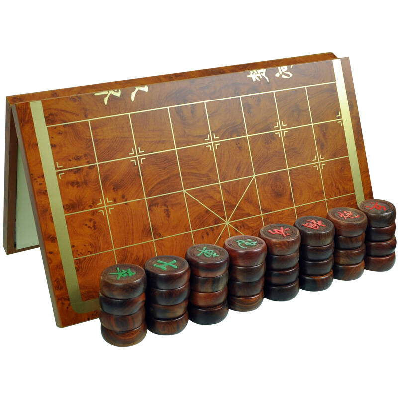 康誉4.5cm红木折叠棋盘中国象棋套装