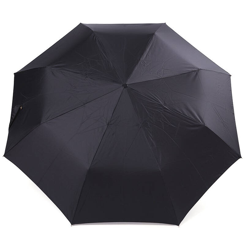 mcqueen 亚历山大·麦昆 中性黑色尼龙布防水金色骷髅头手柄折叠雨伞