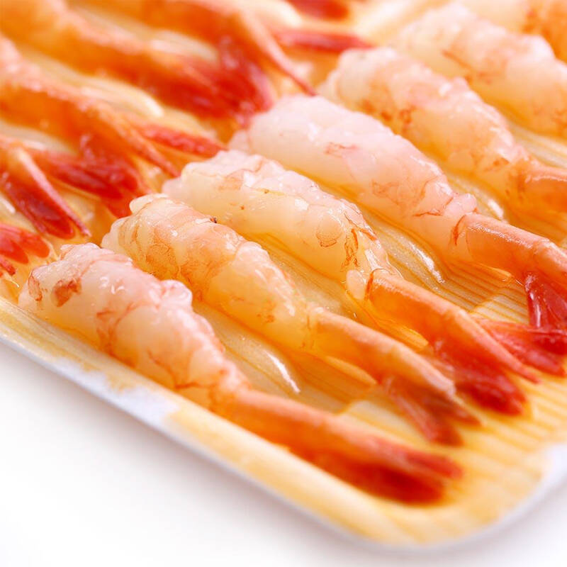 京鲜生 北极虾北极甜虾刺身 去头去壳30条装120g即食 三文鱼金枪鱼