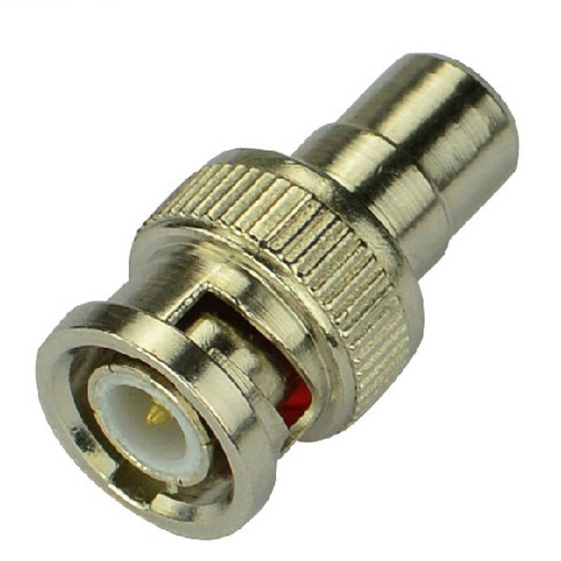 嘉尔祥bnc公转莲花双接头 av母插头 监控摄像机配件套装必备 合金镀镍