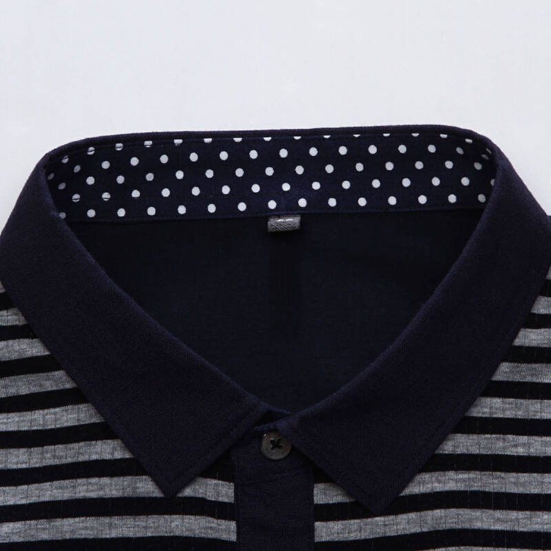 名鼠短袖t恤男装 夏季男士中老年翻领休闲t恤41200005 灰色 48/170/m