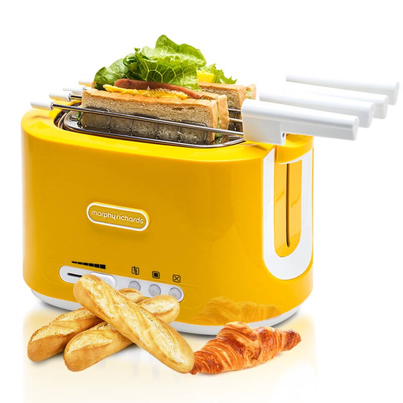 摩飞(morphyrichards) mr8209 多士炉 烤面包机 带烤架 柠檬黄