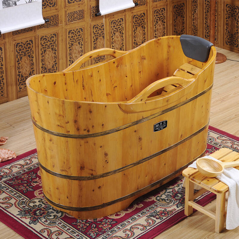 蜀韵金香木桶 贵妃香柏木桶 浴缸泡澡桶洗澡桶黄桶浴桶沐浴桶 m-15