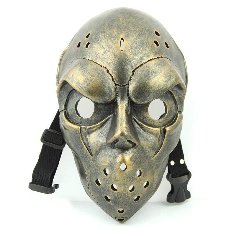 盛泉 韩国网游slapshot 树脂冰球面具 珍藏版 影视主图面具 古金色