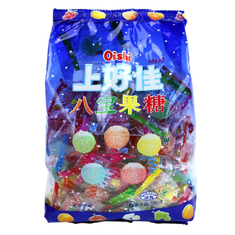 上好佳(oishi)水果硬糖八宝味500g 京东自营