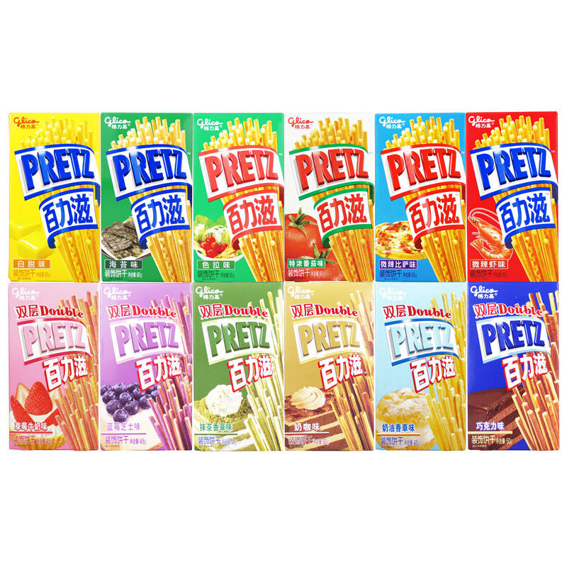格力高 pretz百力滋 装饰饼干 白脱味65g