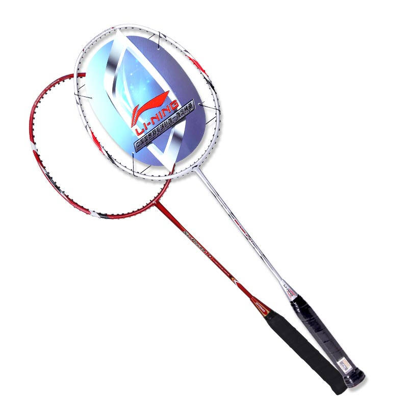 李宁(lining)羽毛球拍 全碳素羽拍男女适用 单拍/对拍 a770白红