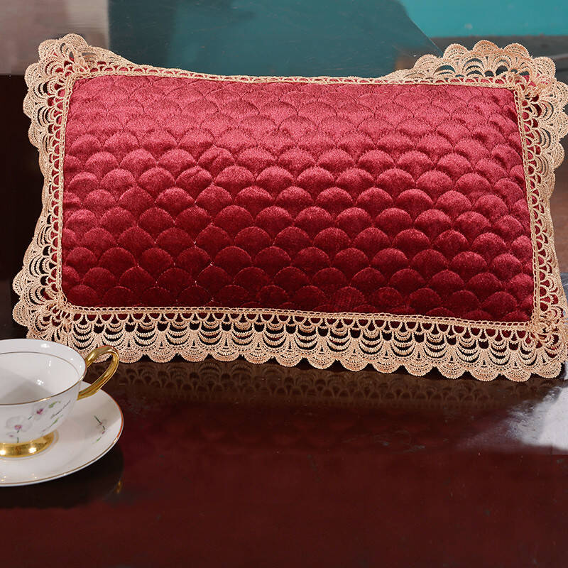 品贵家纺家纺 美容院长方形枕头 按摩推拿用方枕午睡枕沙发抱枕a 酒