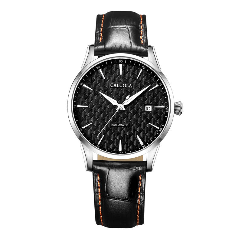 卡罗莱(caluola)手表男士全自动机械表真皮表带瑞士腕表正品防水休闲