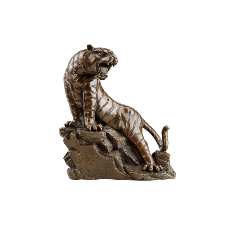 铜老虎摆件工艺品办公室摆件装饰品摆设礼品铜工艺品生肖虎 1#上山虎