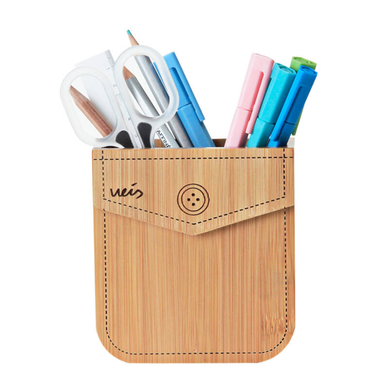 办公室创意文具袋语竹木收纳 植物栽花盆 创意生活家居用品 送同学