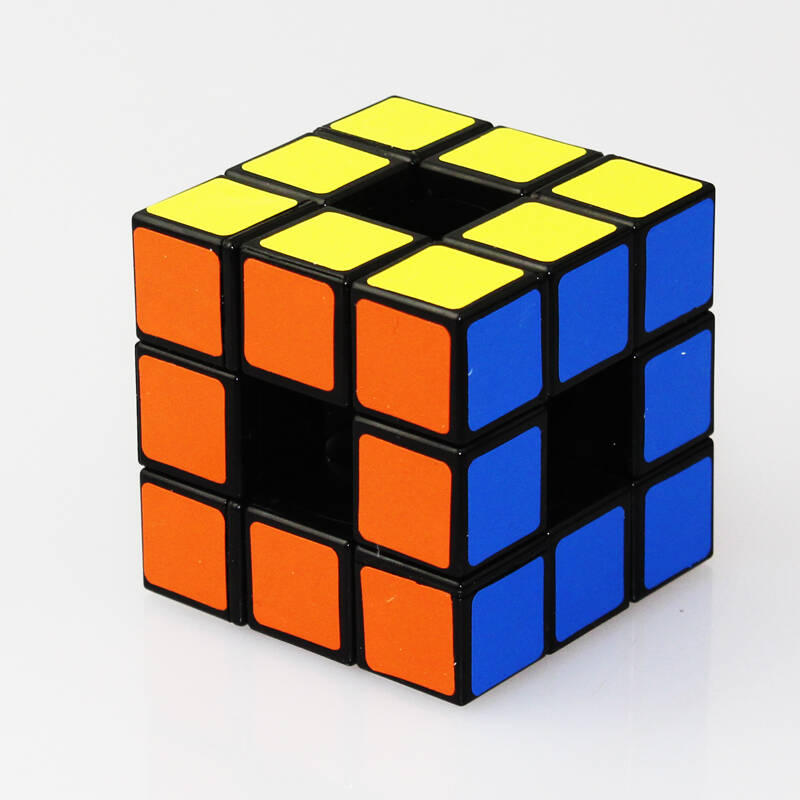 yj异形空心3阶魔方三阶玩具 空心黑色