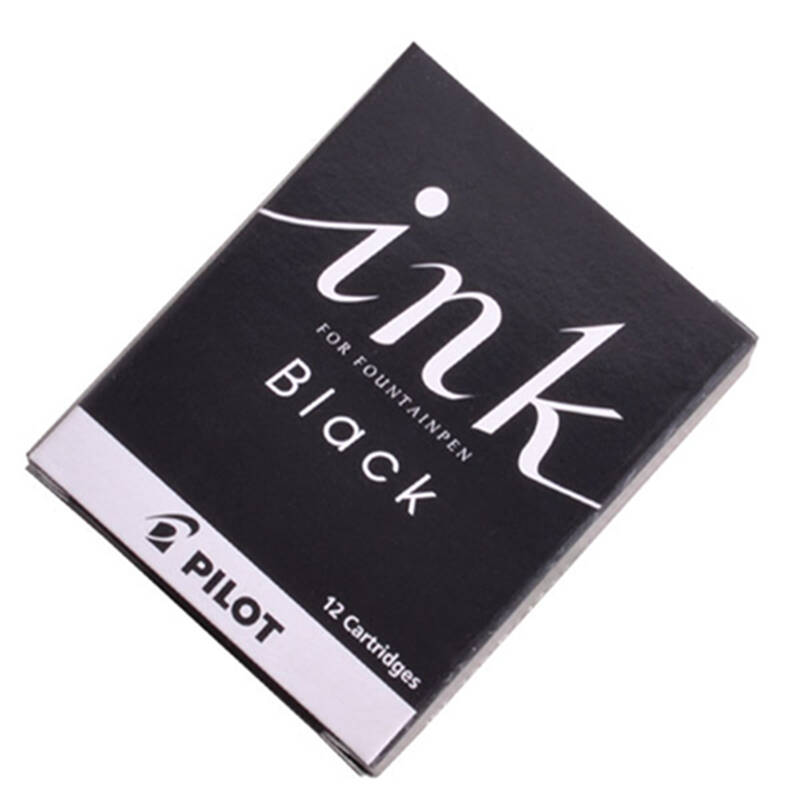 日本 百乐 pilot 一次性 墨水胆 墨囊 钢笔墨胆 多色 12支装 黑色