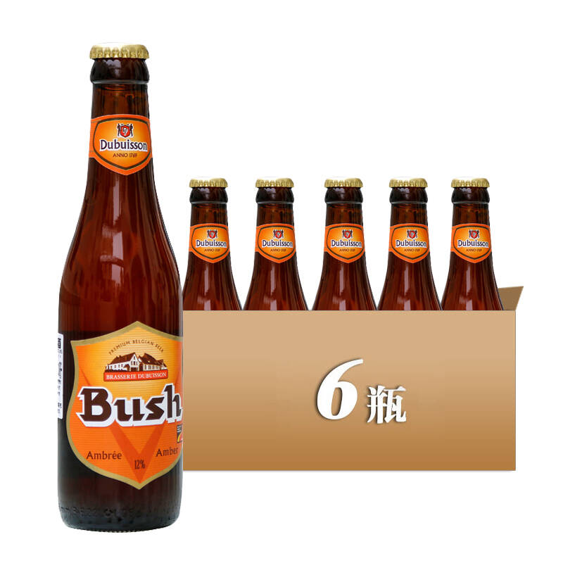 比利时原装进口布什啤酒 bush酒精度 12°烈性啤酒330ml×6瓶