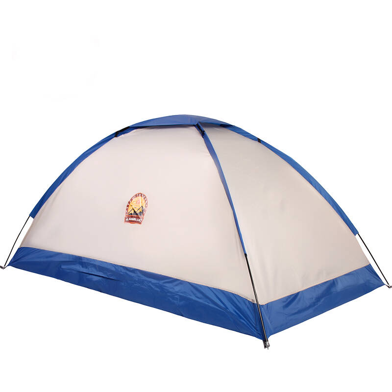 安戈洛户外单人手搭帐篷 驴友户外露营帐篷超轻手搭帐篷 蓝色