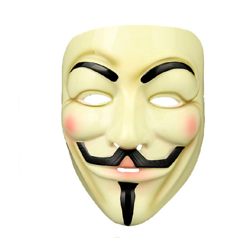 盛泉 电影主题面具 黑客 v字仇杀队队 v字面具 v怪客全脸面具 pvc料