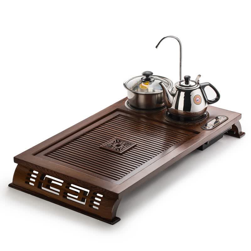 金灶茶具 四合一鸡翅木茶盘电磁炉泡茶机多功能自吸水茶盘茶具 v-210a