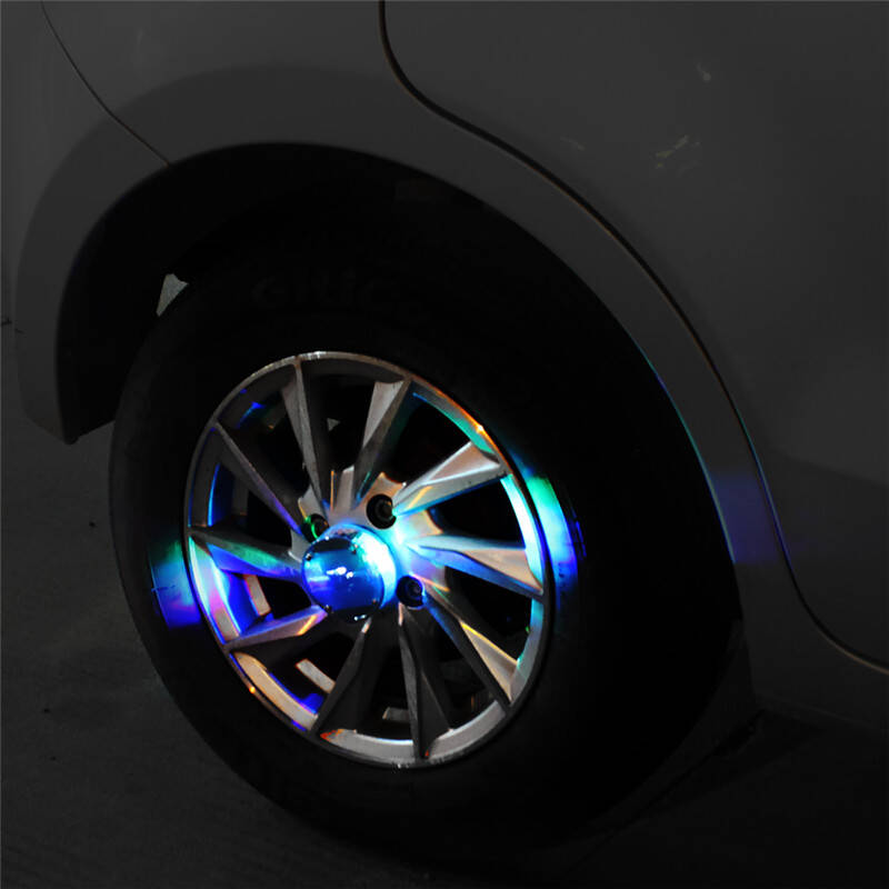 知车行 汽车改装专用太阳能带标炫彩led轮毂灯车轮装饰彩灯 奇瑞 四个
