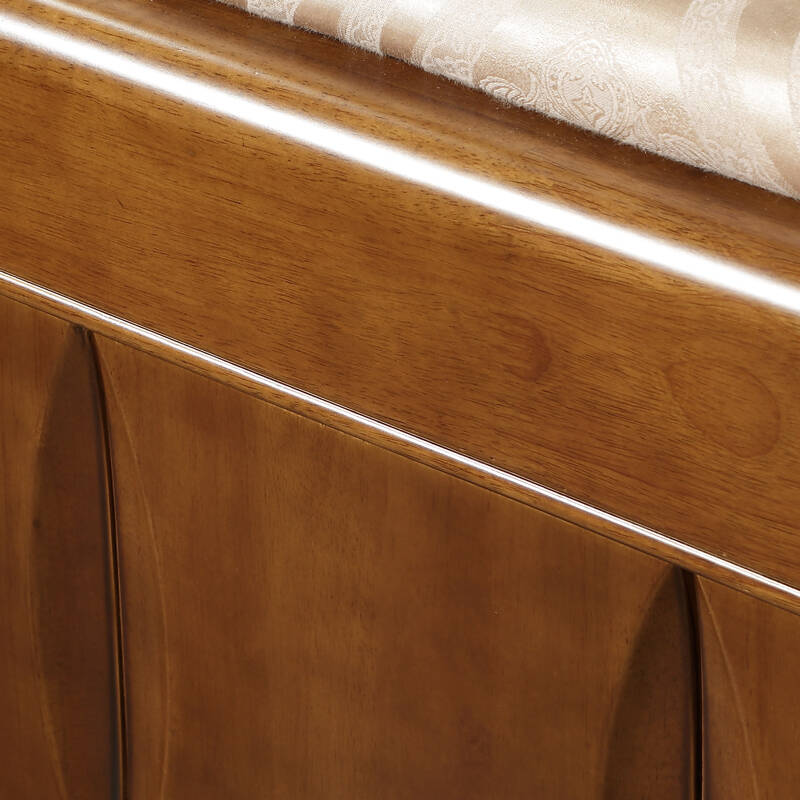 8/1.5米床 中式现代卧室家具lhsmc1401 金胡桃色 1800*2000