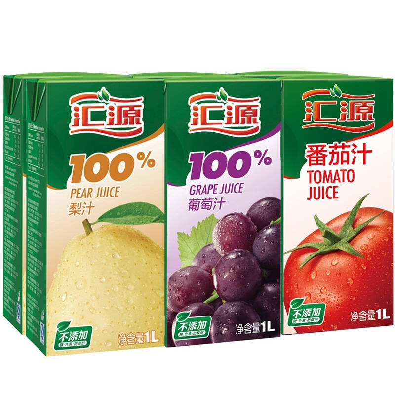 【京东超市】汇源100%果汁1l*6盒 经典礼盒