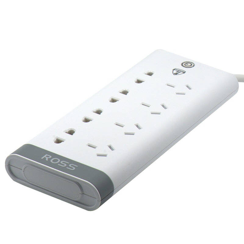 罗尔思(ross)c44-f18a八孔4 4国标插线板插座 节能防雷防过载防漏电