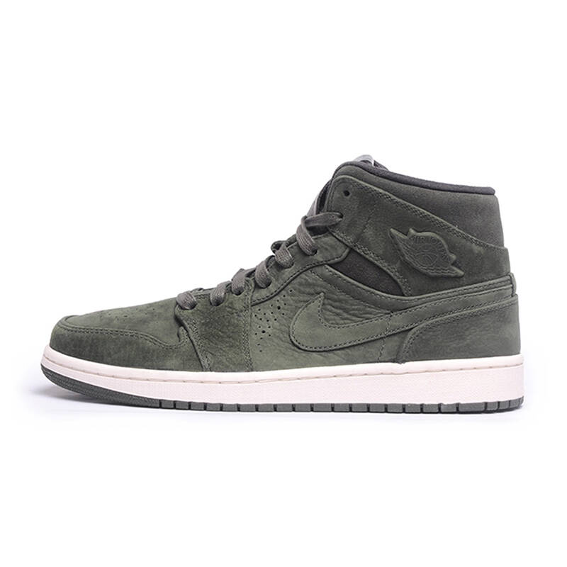 乔丹/air jordan 1 mid aj1 乔丹1代多配色合集一 649688-307军绿麂皮