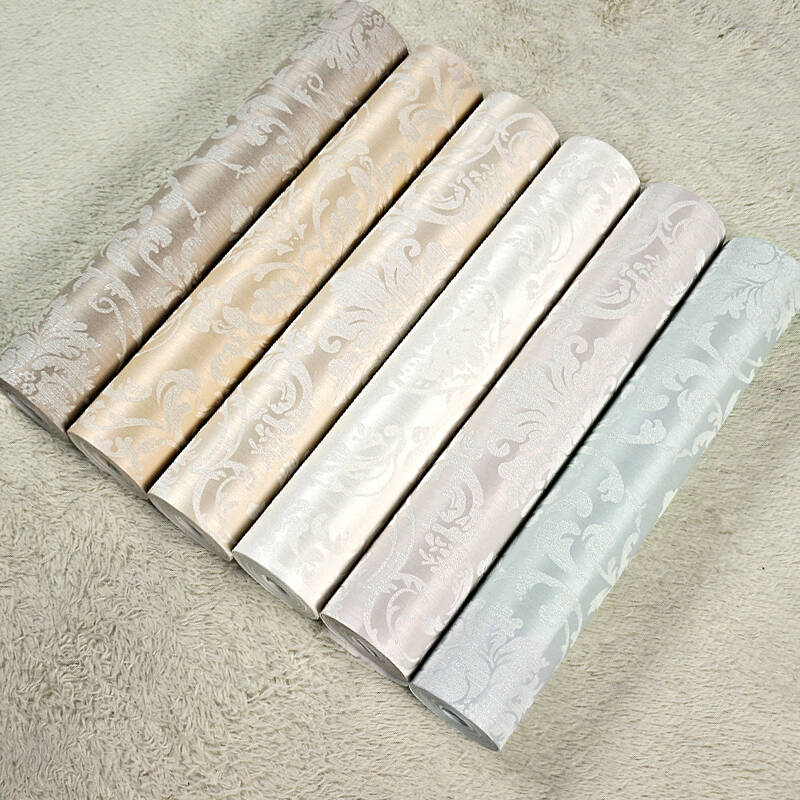 纱线无纺布墙纸 欧式大马士革sw11062客厅卧室电视壁纸 sw11063象牙色