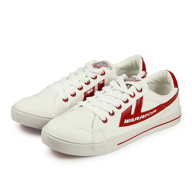 回力帆布鞋 男鞋休闲板鞋 低帮系带鞋 b001白红 40