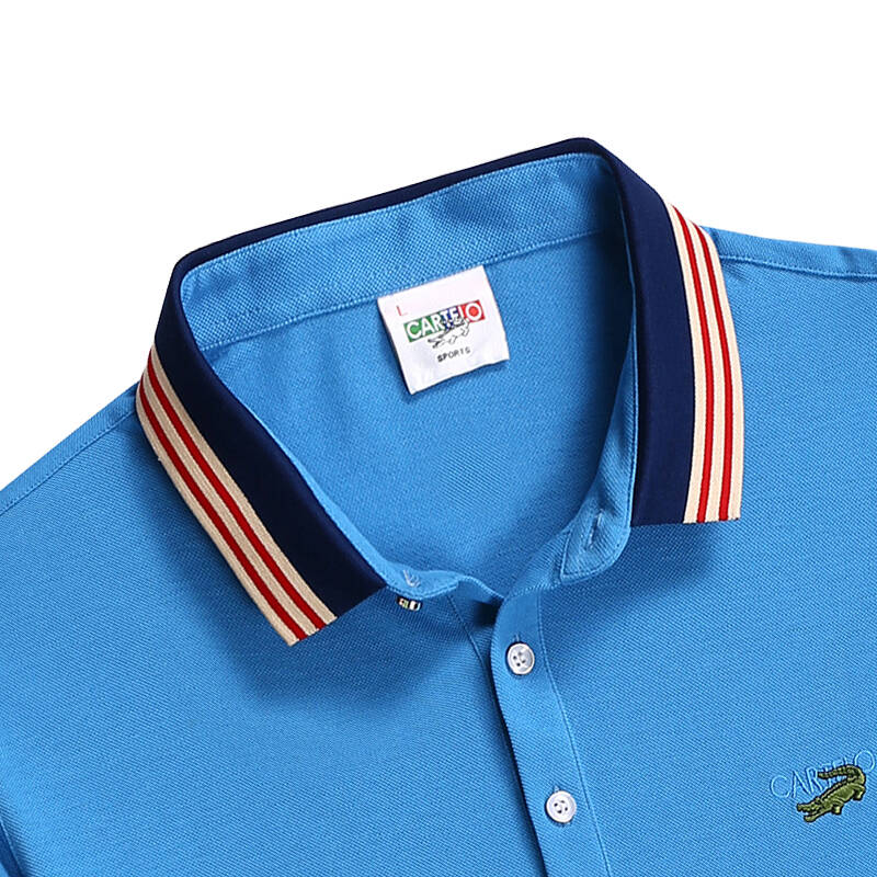 卡帝乐鳄鱼cartelo 新款男士t恤短袖男t恤舒适丝光棉短袖t恤男装polo