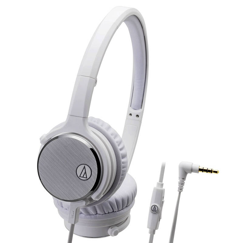 铁三角 ath-ft50is wh 头戴式通话线控耳机 白色 京东自营