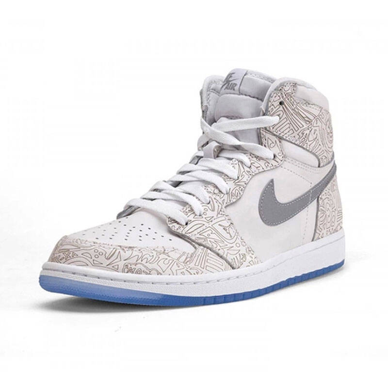 1 aj1 男子篮球鞋运动鞋高帮板鞋飞人unc北卡蓝 705289-100镭射 44