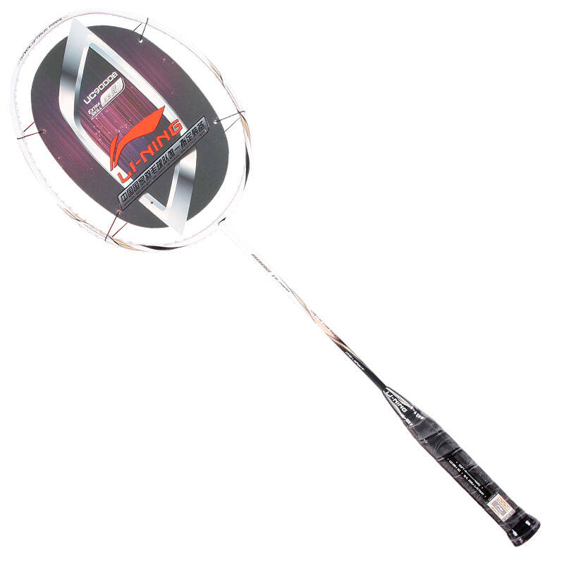 李宁/lining 超轻控球型纳米全碳素羽毛球拍 uc9000 白色