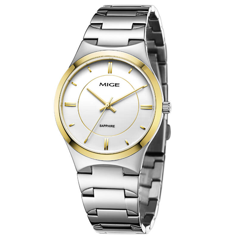 米格表(mige)手表腕之恋系列石英机芯间金钢带商务石英男表 sh3325ghw