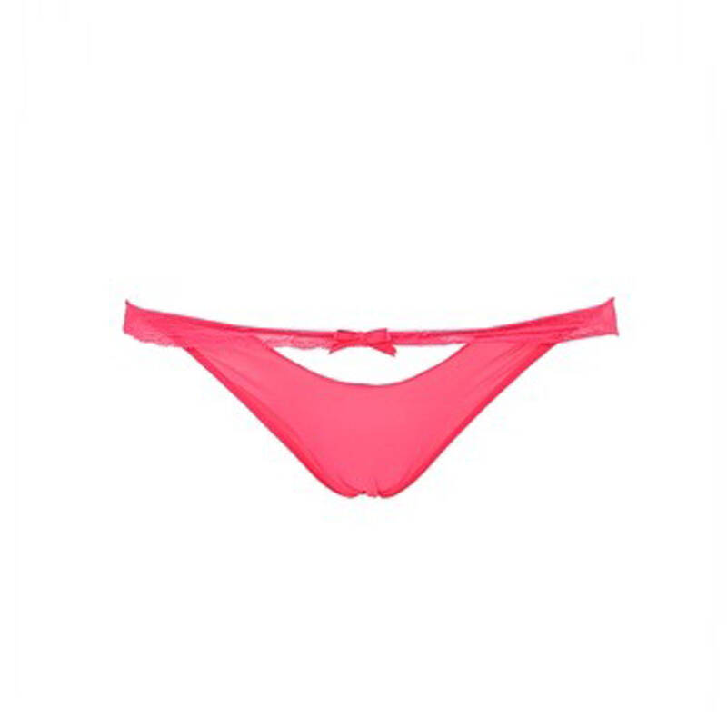 elle蕾丝低腰女士三角内裤 1bl276 樱桃色400009 s 京东自营