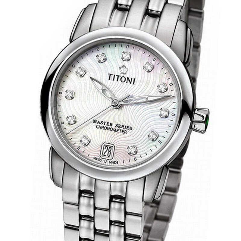 梅花(titoni)女表master series大师系列机械女表 23588 s-357