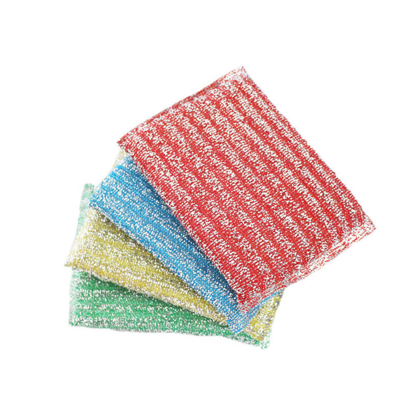 钢丝百洁布清洁布洗碗毛巾刷锅布3个装 3个套装颜色随机