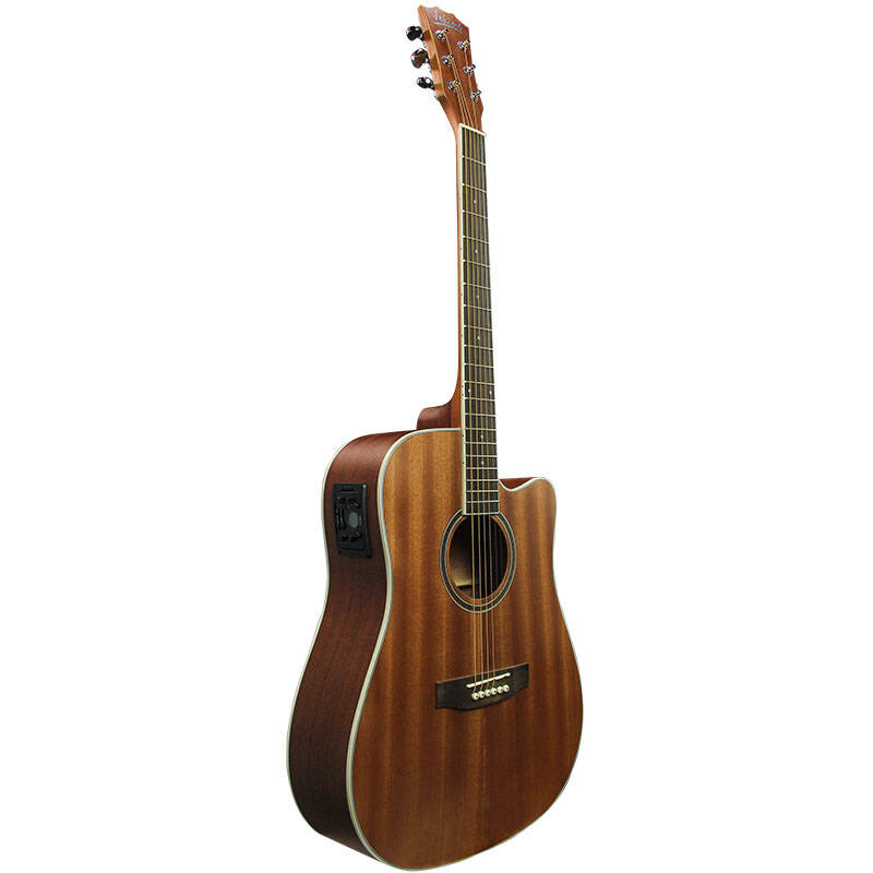 杰肯(jeking)民谣木吉他566系列缺角全沙比利亚光 f-566e 179元套餐