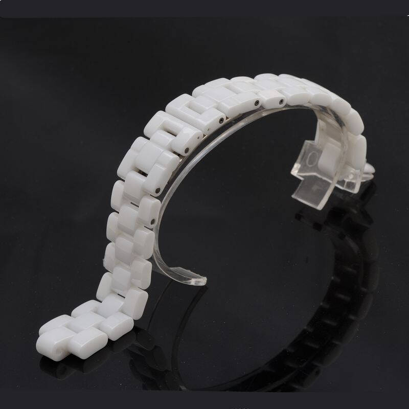 卡蒂(carty)陶瓷表带 陶瓷手表配件 j12 男女款 陶瓷表链 陶瓷链 白色